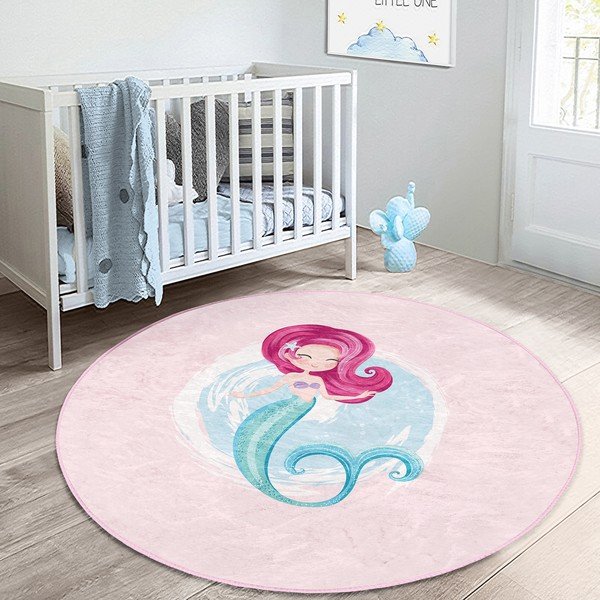 Розов детски килим ø 80 cm Comfort - Mila Home-image-1