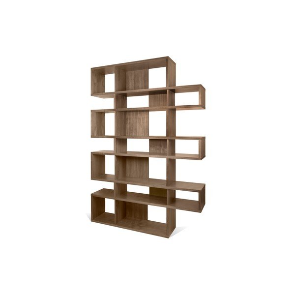Шкаф за книги в декор от орехово дърво Лондон, височина 220 cm - TemaHome-image-3