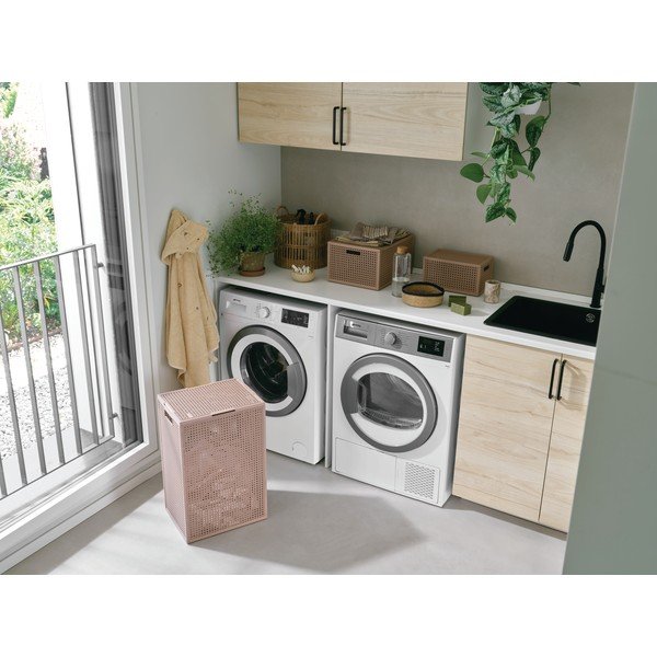 Сиво-розова кутия за съхранение с капак от рециклирана пластмаса 30x38x21 cm Kaya – Curver-image-3