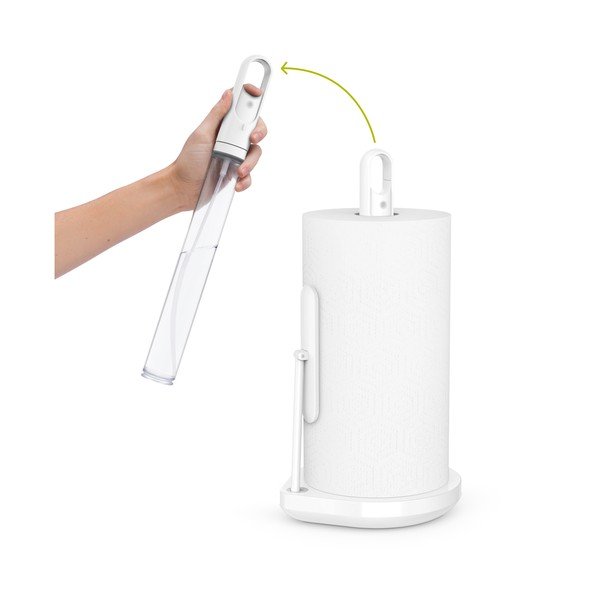 Бяла стоманена стойка за кухненски кърпи – simplehuman