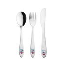 Детски прибори от неръждаема стомана в сребристо 3 бр. - Orion