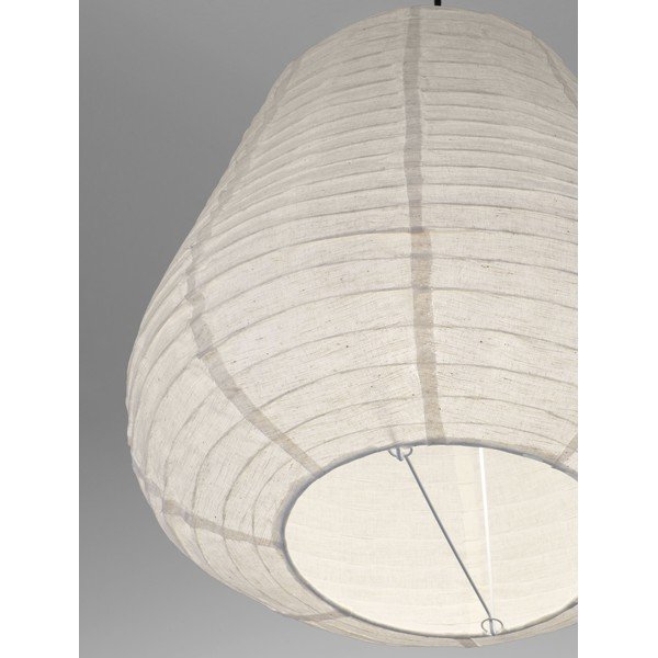 Бяло ленено висящо осветително тяло ø 50 cm Linnet – Nova Luce-image-2