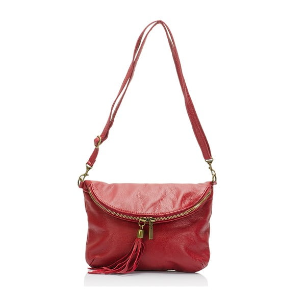 Тъмночервена кожена чанта Renae - Lisa Minardi