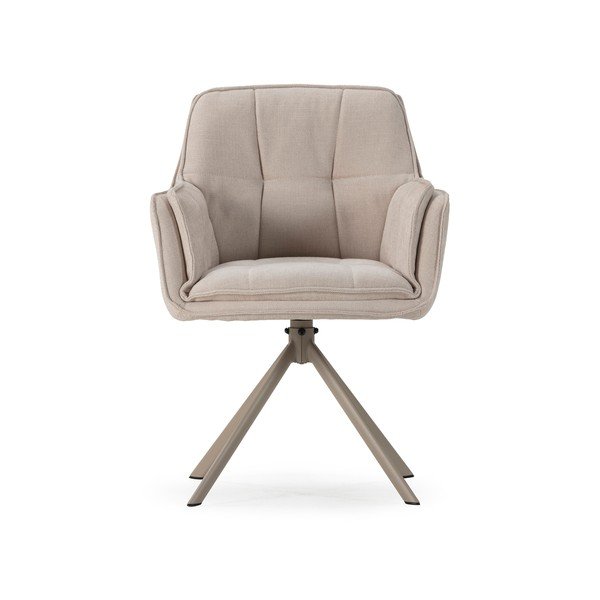 Бежови тапицирани трапезни столове в комплект 2 бр. Keiko – Marckeric-image-2