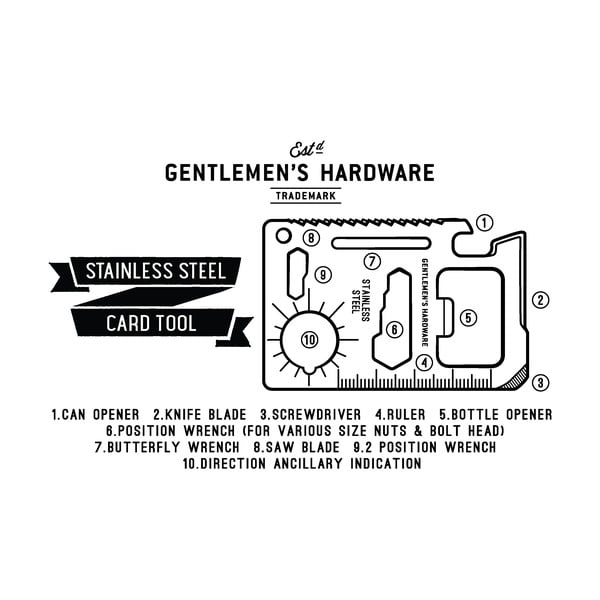 Multifunkční nástroj ve velikosti kreditky Gentlemen's Hardware -image-4