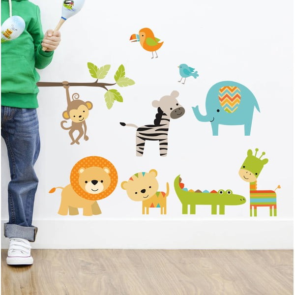 Dekorativní samolepka na zeď Color Animals