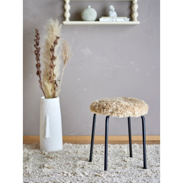 Бежов метален стол за подреждане Linard – Bloomingville-image-1