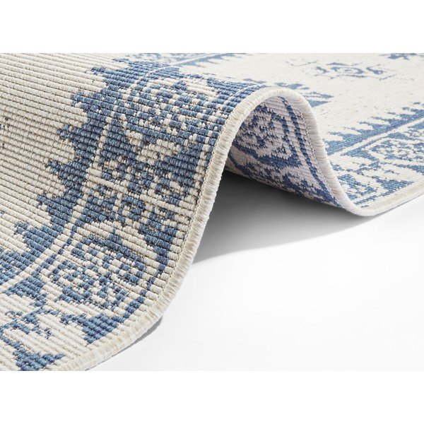 Синьо-кремав килим на открито , 80 x 250 cm Duque - NORTHRUGS-image-1