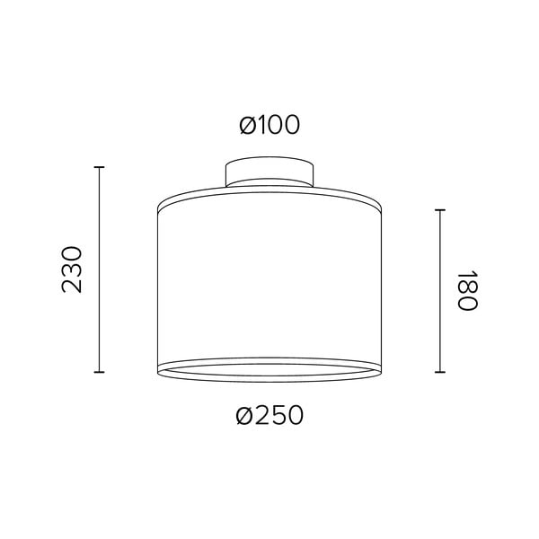 Черно таванно осветително тяло MIKA, Ø 25 cm Mika - Sotto Luce-image-2