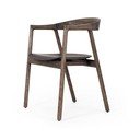 Кафяв дъбов трапезен стол Muna - Gazzda