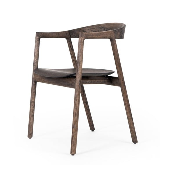 Кафяв дъбов трапезен стол Muna - Gazzda