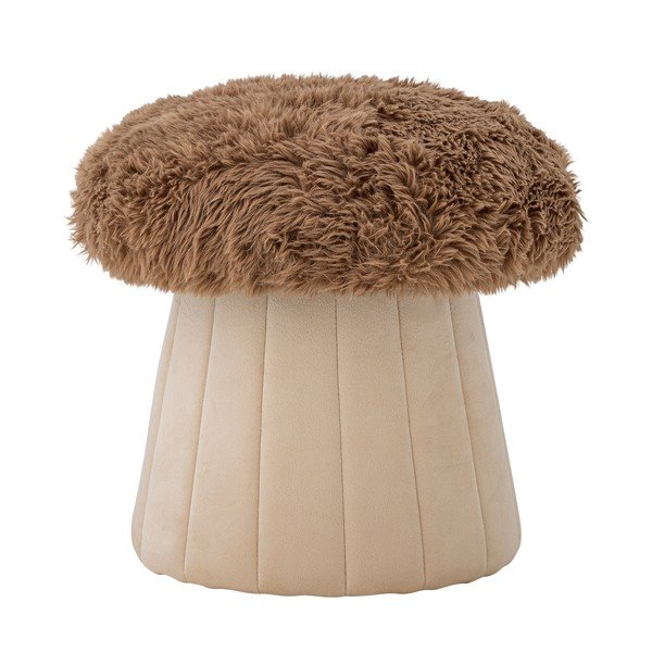 Кафяв/в естествен цвят детски пуф Bertil – Bloomingville Mini