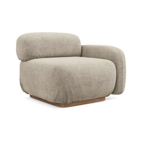 Бежов модул за диван от букле (десен ъгъл) Ailani – Makamii-image-1