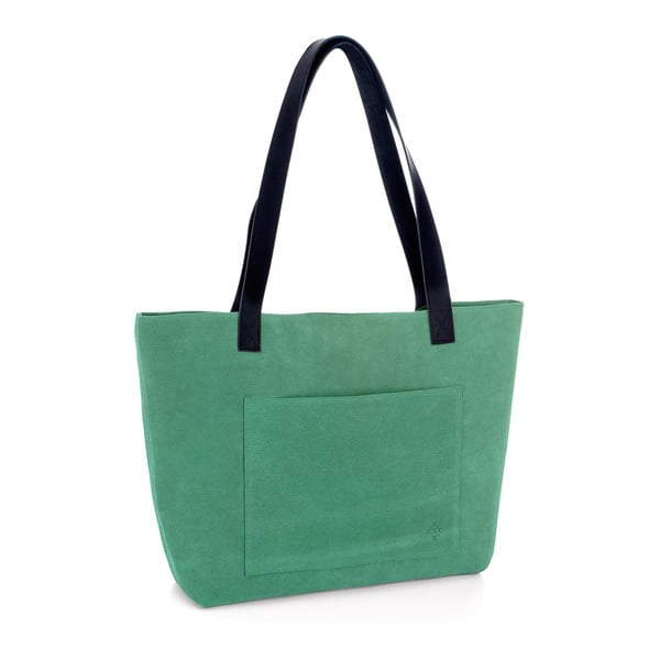 Зелена кожена чанта Rostellum - Woox