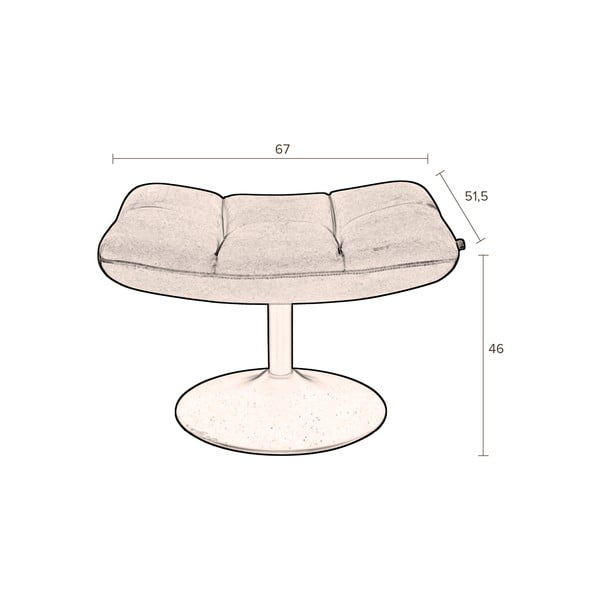 Тъмно сива табуретка за крака Bar - Dutchbone-image-3