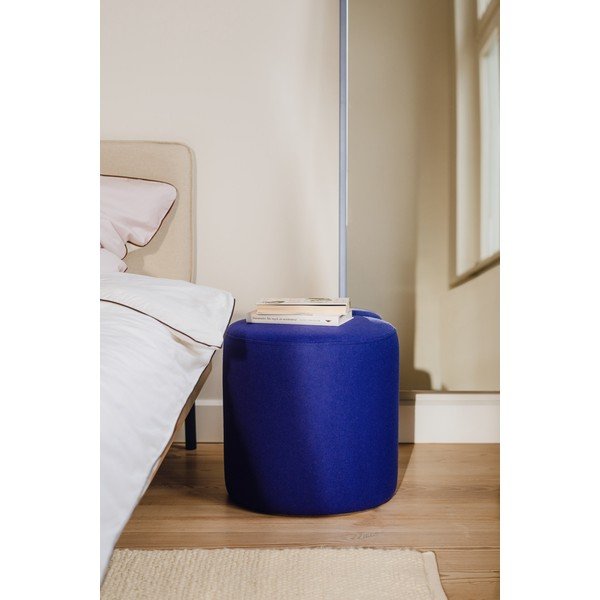 Синя вълнена табуретка Folk – noo.ma-image-4