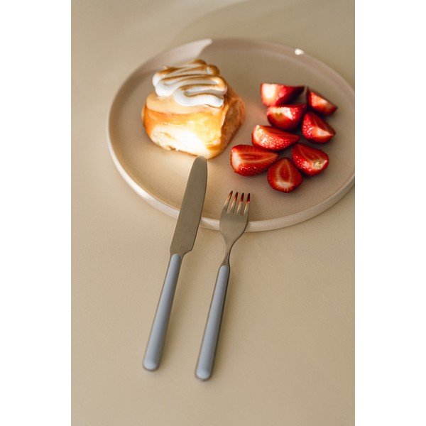 Светлосин/в сребрист цвят прибори за хранене 4 бр. от неръждаема стомана за 1 човек Noli – noo.ma-image-2