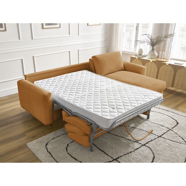 Ъглов диван в цвят горчица Nouveau Cocoone – Bobochic Paris-image-1