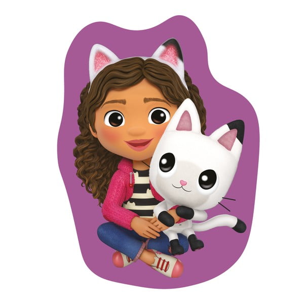 Детска възглавница от флийс 35x35 cm Gabby´s Dollhouse "Pandy" – Jerry Fabrics