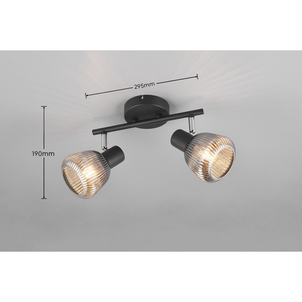 Черен прожектор ø 10 cm Tarifa – Trio-image-4