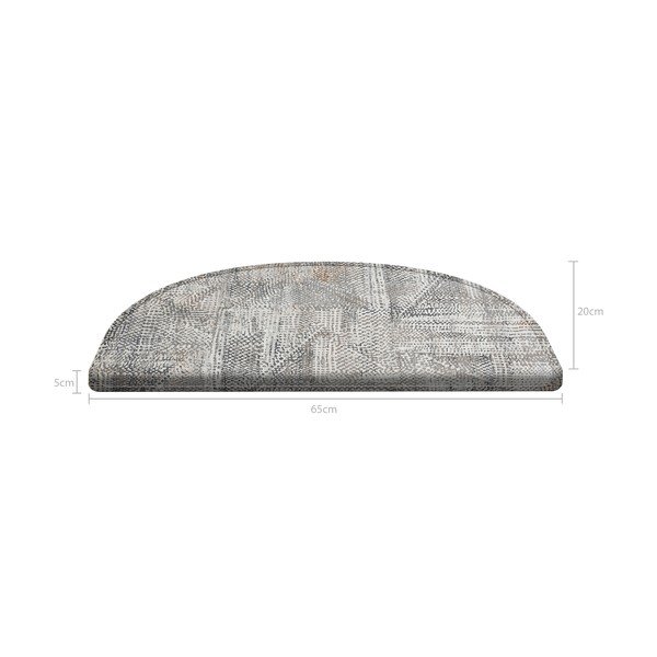 Сиви стъпала за стълби в комплект от 16 части 65x20 cm Horizon - Vitaus-image-4