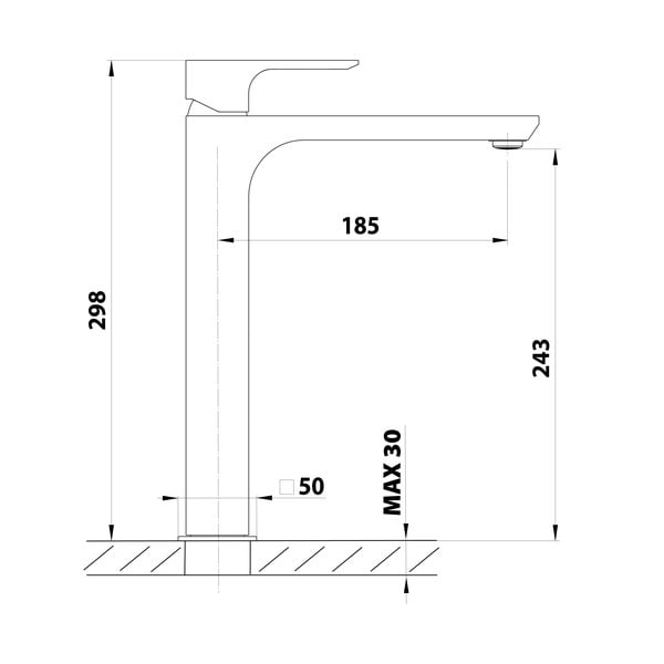 Стояща батерия за мивка в златист цвят Spy – Sapho-image-4