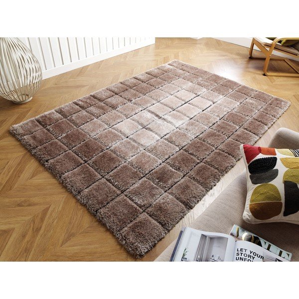 Кафяв килим Куб, 120 x 170 cm - Flair Rugs-image-4
