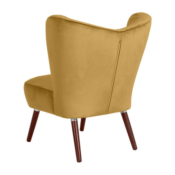 Жълт фотьойл Кадифе Sari - Max Winzer-image-4