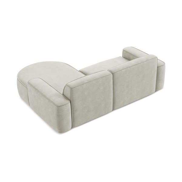 Кремав шенилов ъглов диван (десен ъгъл) Omao – Makamii-image-3