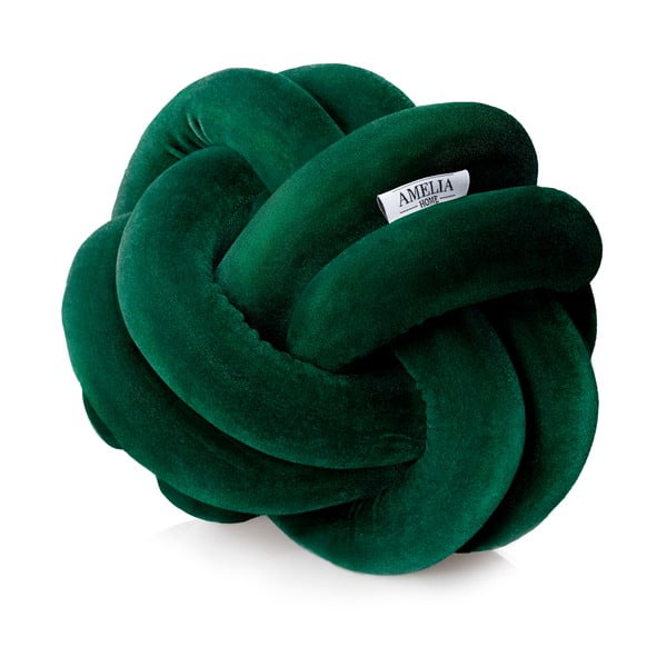 Зелена декоративна възглавница Knot Grey Nancy - AmeliaHome