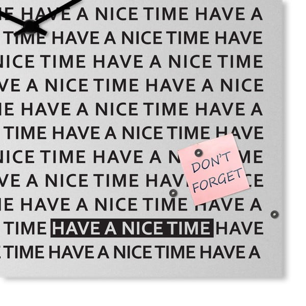 Nástěnné hodiny dESIGNoBJECT.it Nice Time White, 50 x 50 cm -image-3