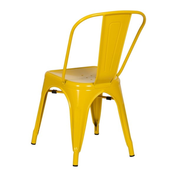 Жълти метални трапезни столове в комплект от 2 бр. – Ixia-image-3