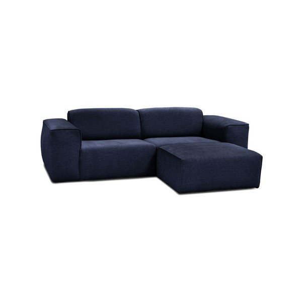 Modrá trojmístná pohovka s pufem Cosmopolitan Design Phoenix-image-1