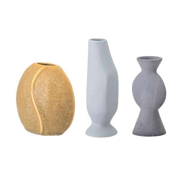 Глинени ръчно изработени вази в комплект от 3 бр. (височина 12,5 cm) Miacecilia – Bloomingville-image-4