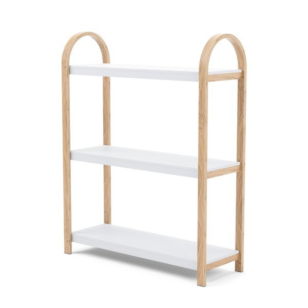 Бял естествен рафт от екзотична дървесина 72x90 cm Bellwood - Umbra-image-3