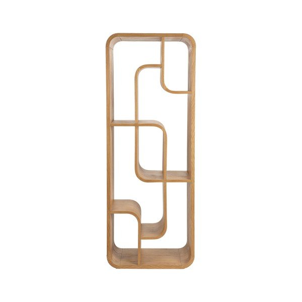 Библиотека от масивен дъб в естествен цвят 60x160x35 cm Seven – Zuiver-image-2