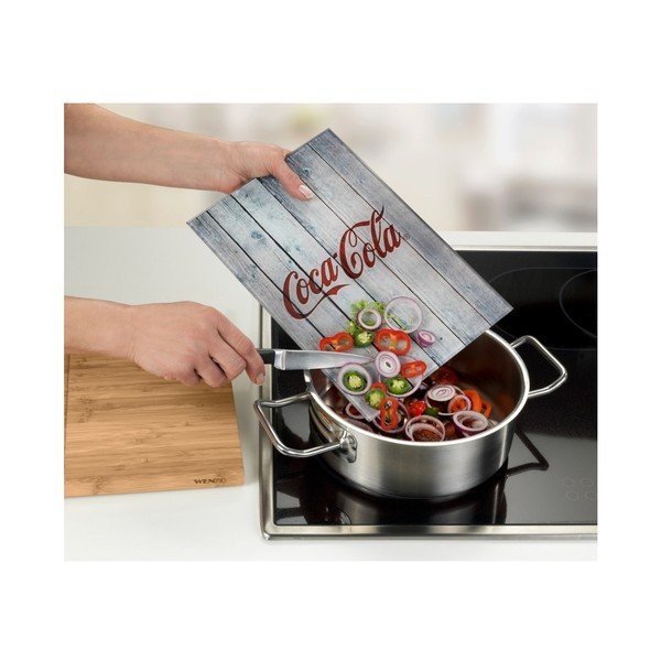 Бамбукова дъска за рязане със стъклена част Coca-Cola World - Wenko-image-3