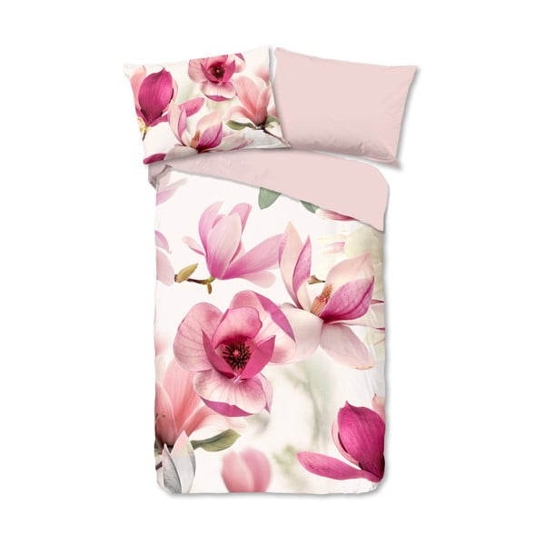 Розово памучно спално бельо за единично легло 140x200 cm - Good Morning