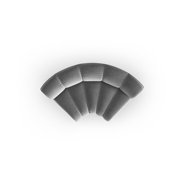 Светлосив кадифен модул за диван (променлив) Lupine – Micadoni -image-2