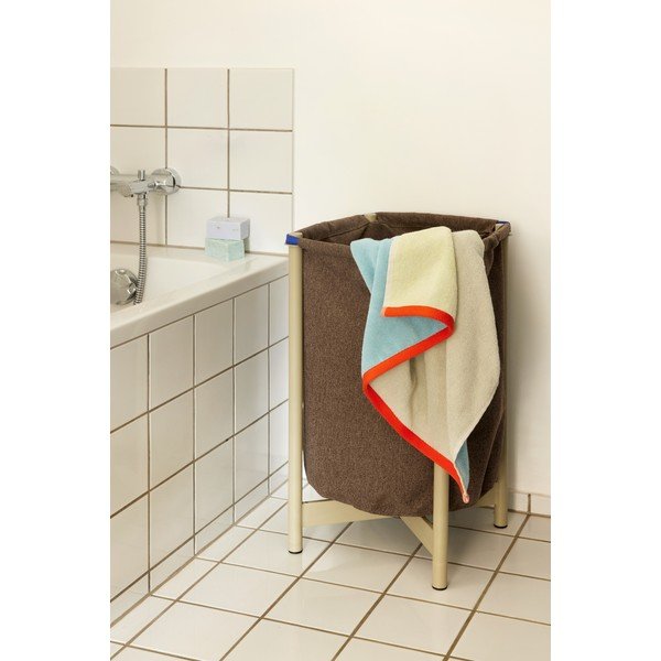 Синя памучена хавлиена кърпа от тери 70x140 cm Block – Hübsch-image-4