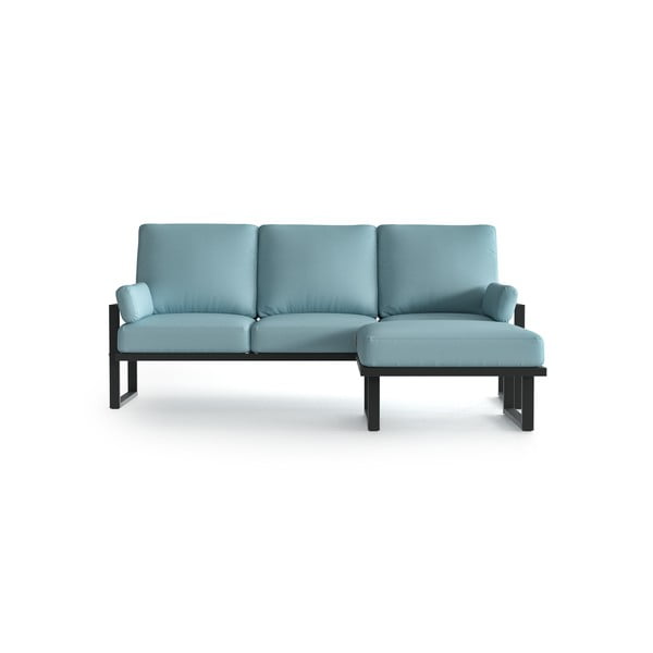 Светлосин ъглов диван с подвижна подложка за крака - Marie Claire Home