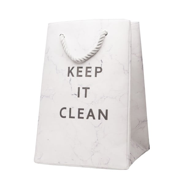 Бяла мраморна кошница за пране Keep it Clean - Sabichi