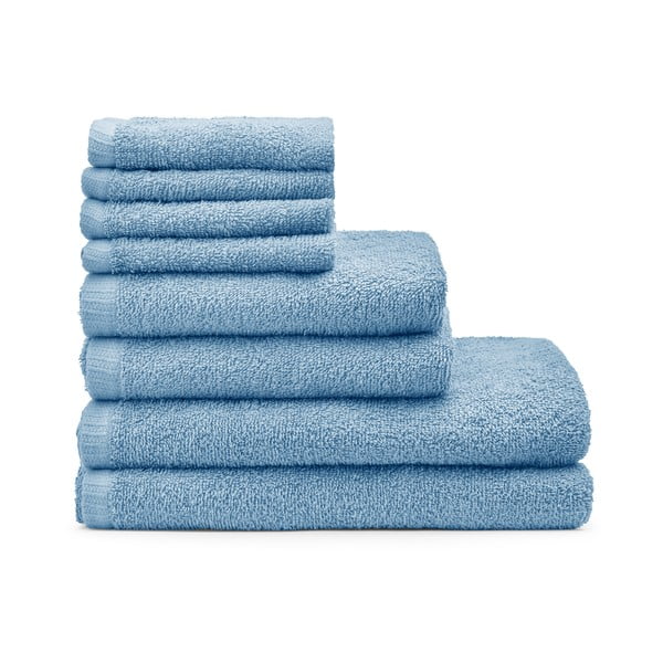 Сини бързосъхнещи /от тери памучни хавлии и кърпи за баня в комплект 8 бр. Quick Dry – Catherine Lansfield