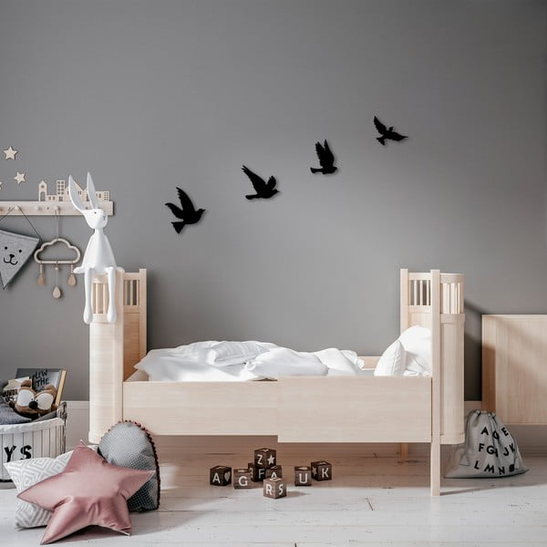 Метални декорации за стена в комплект от 4 броя 18x20 cm Birds – Wallity-image-1