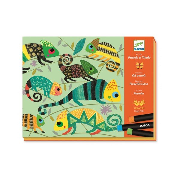 Арт комплект с маслени пастели Atelier Jungle - Djeco-image-4