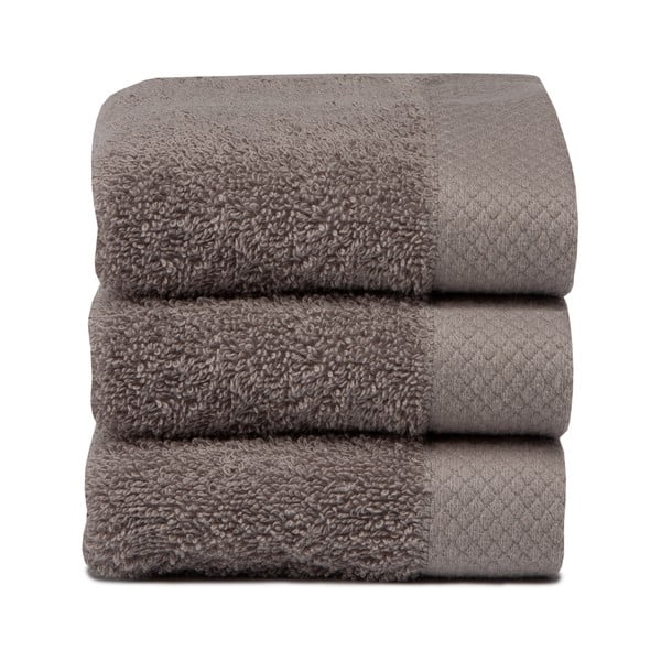 Set 3 ručníků Pure Cement, 30x50 cm