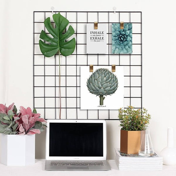 Черна метална дъска за напомняне, 60 x 60 cm - Evila Originals-image-1