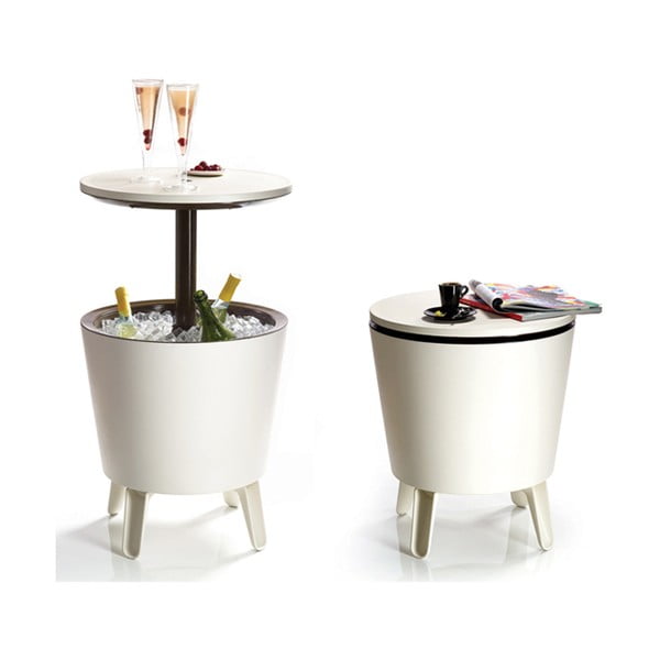 Пластмасова кръгла градинска маса с тавичка за лед ø 49,5 cm Cool – Keter-image-2