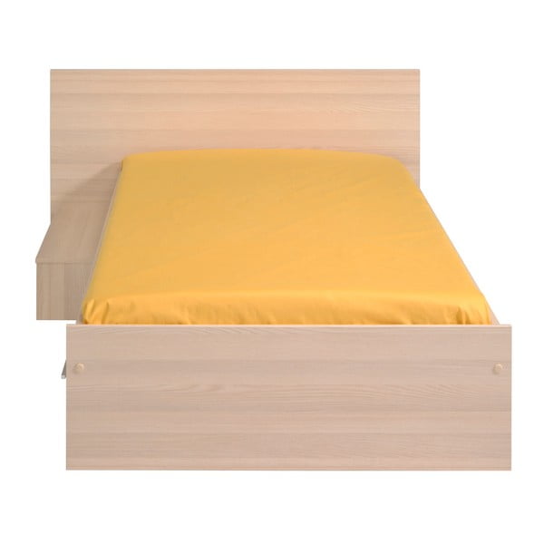 Jednolůžková postel v dekoru akáciového dřeva se zásuvkou Parisot Austina, 90 x 190 cm