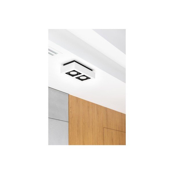 Бяло осветително тяло за таван с метален абажур 34x18,5 cm Loid – GTV-image-2